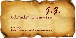 Gömöri Zamfira névjegykártya
